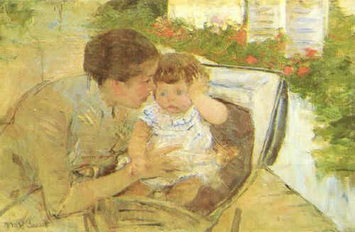 Mary Cassatt Susan Comforting the Baby China oil painting art